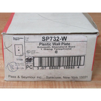 Pass & Seymour SP732-W Legrand Plastic Wall Plate SP732W (Pack of 16)