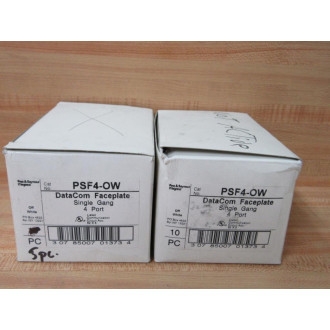 Pass & Seymour PSF4-OW Legrand DataCom Faceplate PSF4OW (Pack of 15)