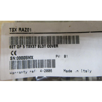 Schneider Automation TSX RAZ01 Slot Cover TSXRAZ01 (Pack of 5)