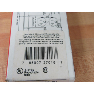 Pass & Seymour IG6300-BL Legrand Duplex Receptacle IG6300BL