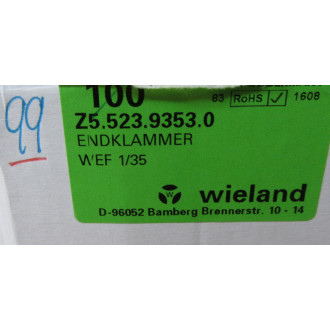Wieland Z5.523.9353.0 End Clamp Z552393530 (Pack of 99)
