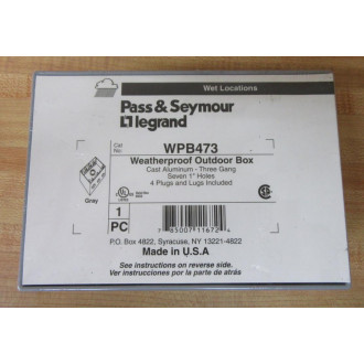 Pass & Seymour WPB473 Outlet Box Pass & Seymour WPB473 Outlet Box