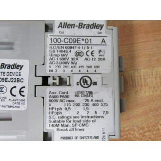 Allen Bradley 100-C09EJ01 Contactor 100-C09E*01 - New No Box