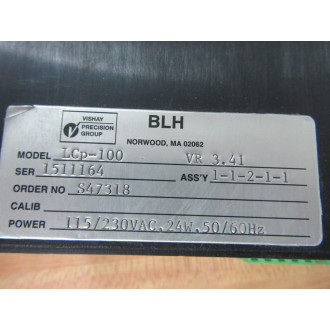 Vishay BLH LCP-100 Weight Processor LCP100 - Used