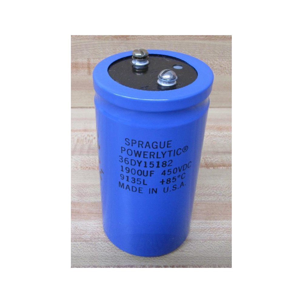Sprague Powerlytic 36DY15182 Capacitor 1900 UF 450VDC - Used Sprague Powerlytic 36DY15182 Capacitor 1900 UF 450VDC - Used
