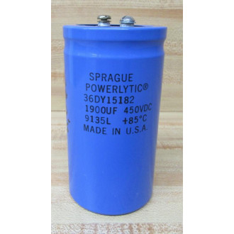 Sprague Powerlytic 36DY15182 Capacitor 1900 UF 450VDC - Used