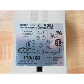 Omron E5C2-R20J Temperature Controller E52C2R20J - New No Box Omron E5C2-R20J Temperature Controller E52C2R20J - New No Box