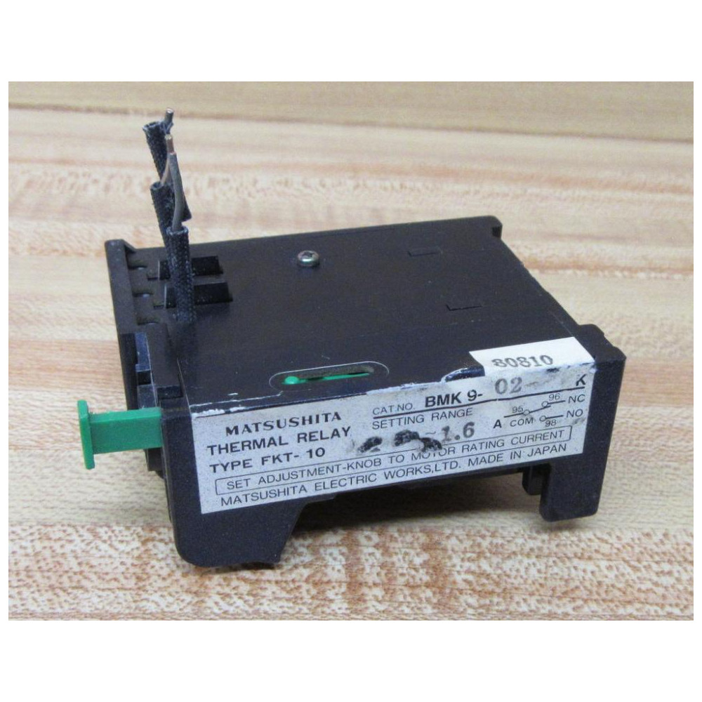 Matsushita BMK9-02 Thermal Relay BMK9-02-K 1-1.6A - Used