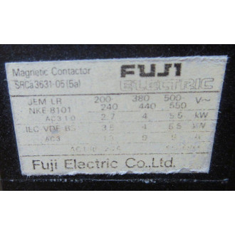 Fuji Electric SRCa3631-05(5a) Contactor SRCa3631055a - Used