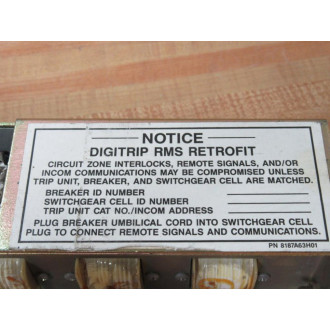 Westinghouse 8187A63H01 Transformer Aux. Current Module - Used