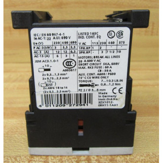 Siemens 3RT1017-1KB41 Contactor 3RT10171KB41 - Used