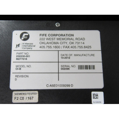 Webpath Fife Web Guide.pdf Fife 202230-001 D-Max Web Guide Controller OI-B - Used