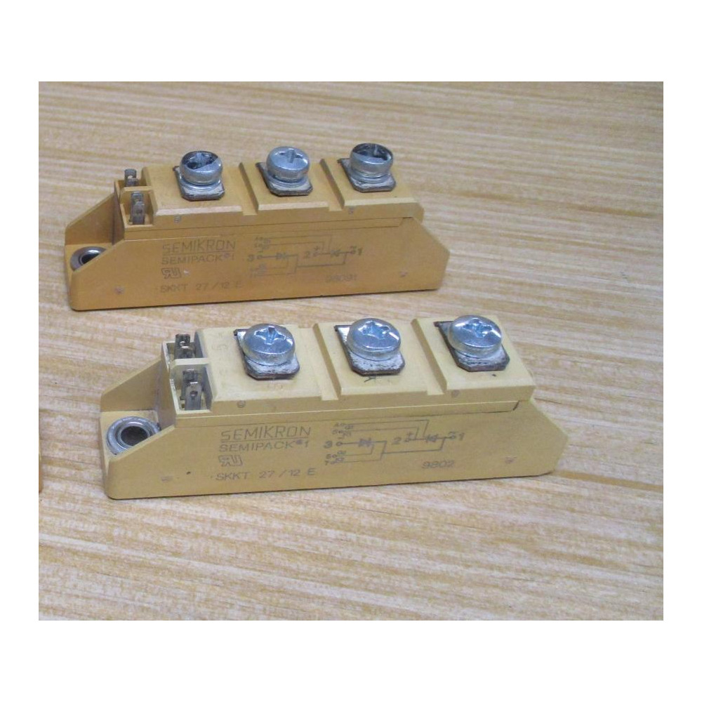 Semikron SKKT 2712E Thyristor Module SKKT2712E (Pack of 2) - Used
