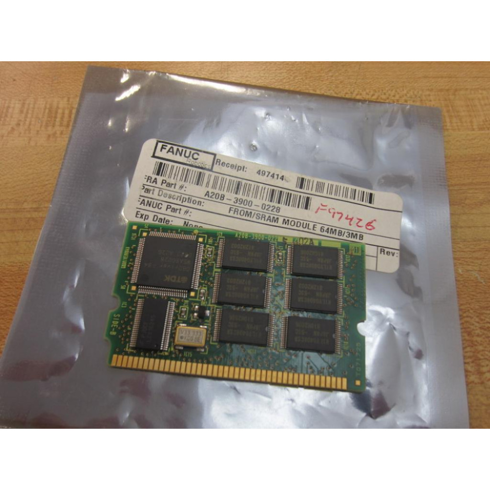 Fanuc A20B-3900-0228 FROMSRAM Module A20B-3900-022802A - New No Box Fanuc A20B-3900-0228 FROMSRAM Module A20B-3900-022802A - New No Box