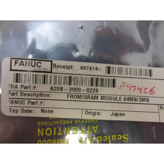 Fanuc A20B-3900-0228 FROMSRAM Module A20B-3900-022802A - New No Box Fanuc A20B-3900-0228 FROMSRAM Module A20B-3900-022802A - New No Box