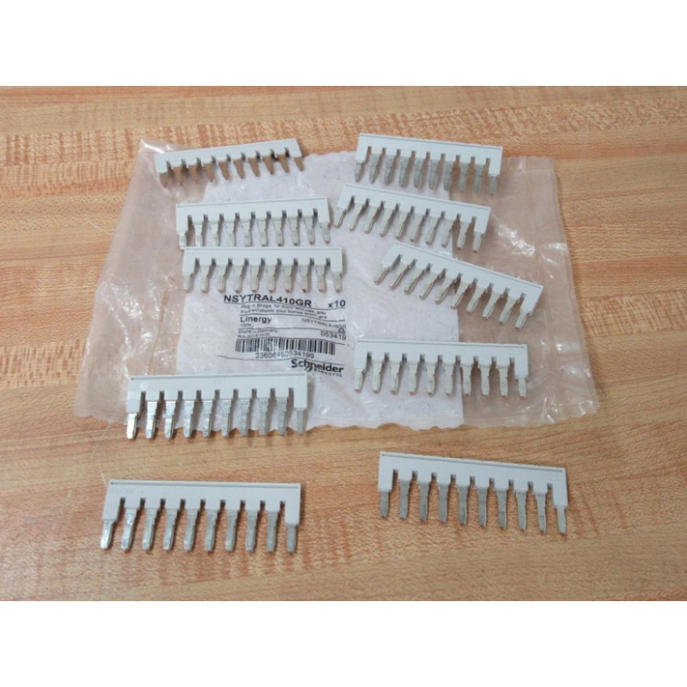 Schneider NSYTRAL410GR Plug-In Bridge FBS 10-6 GY (Pack of 10)