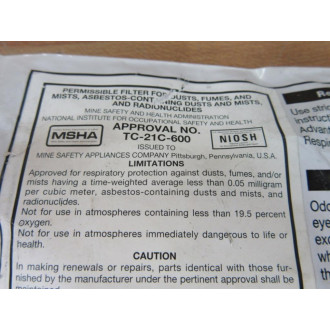 MSA 806564 Respirator Low Profile Cartridge 806548 (Pack of 2)