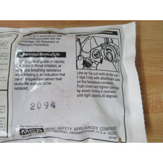 MSA 806564 Respirator Low Profile Cartridge 806548 (Pack of 2)
