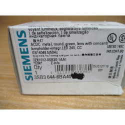 Siemens 3SB3 501-6AA40 Green 3SB35016AA40 wBase - New No Box