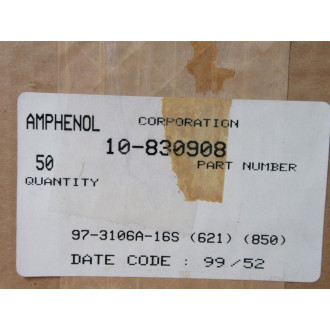 Amphenol 97-3106A-16S-621-850 Circular Shell Connector 973106A16S621850 (Pack of 5)