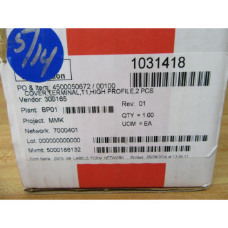 ABB 1SDA051415R1 T1 Terminal Covers 00100 (Pack of 2)