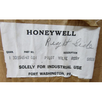 Honeywell 30354547-001 Pilot Valve Assy 30354547001