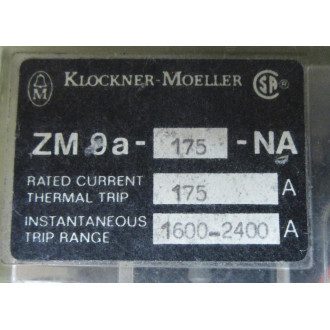 KlocknerMoeller ZM-9A-175-NA Disconnect Switch NZMH9-250 250A - Used