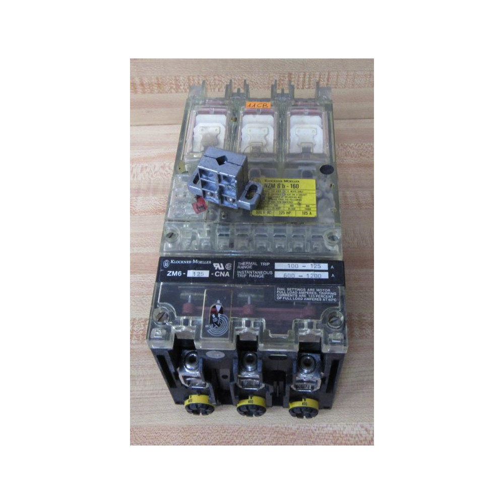 KlocknerMoeller ZM6-125-CNA Disconnect Switch NZM-6B-160 - Used KlocknerMoeller ZM6-125-CNA Disconnect Switch NZM-6B-160 - Used