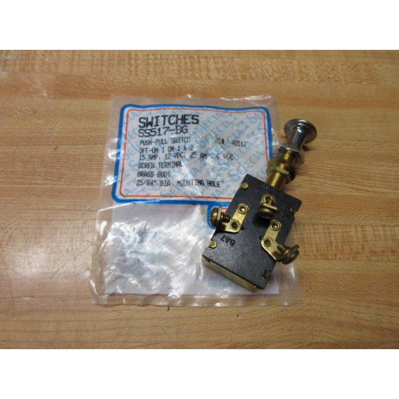 Selecta Switch SS517-BG Push-Pull Switch SS517BG