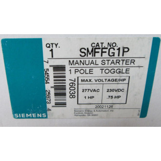 Siemens SMFFG1P Manual Starter