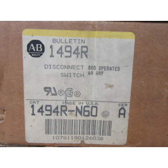 Allen Bradley 1494R-N60 Disconnect Switch 1494RN60