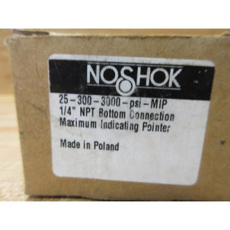 Noshok 25-300-3000-PSI-MIP Pressure Gauge