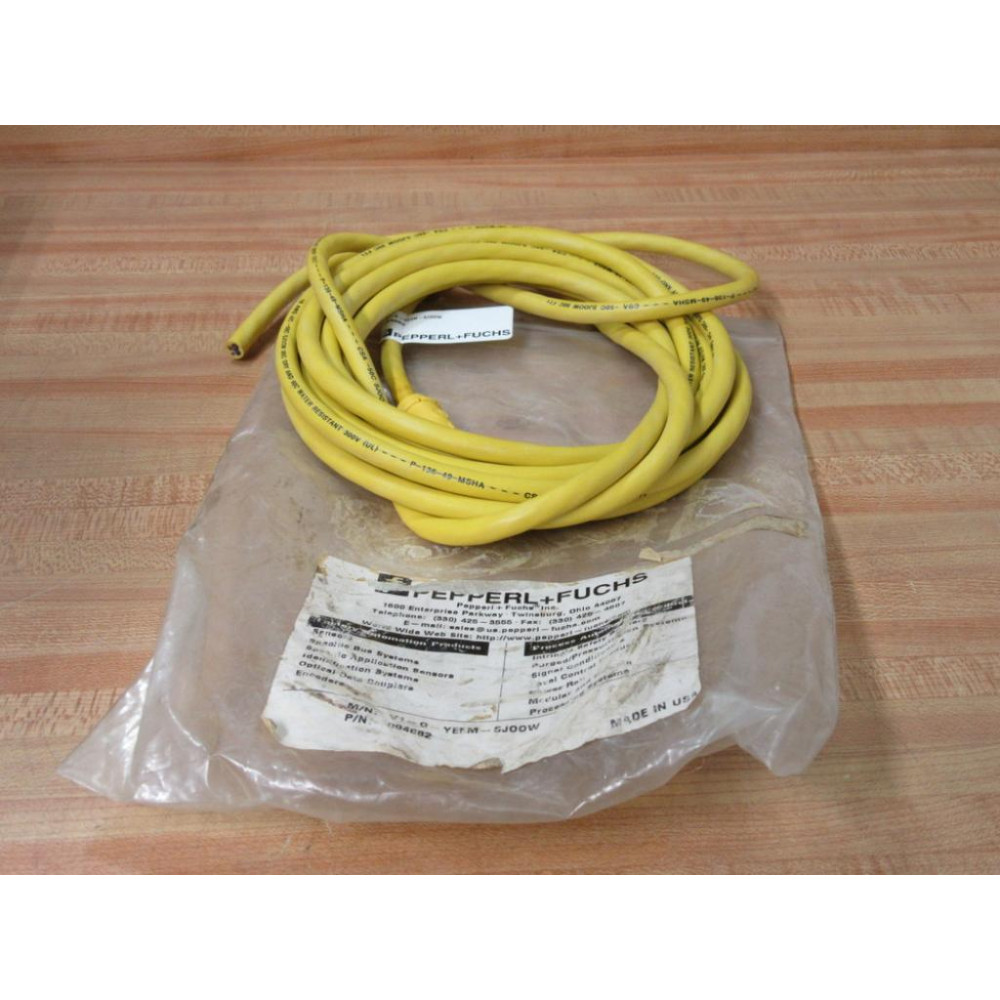 Pepperl + Fuchs V1-G-YE5M-SJOOW Cordset 094882 Pepperl + Fuchs V1-G-YE5M-SJOOW Cordset 094882