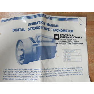 Controls International 000940 Digital StroboscopeTachometer L241632 Controls International 000940 Digital StroboscopeTachometer L241632