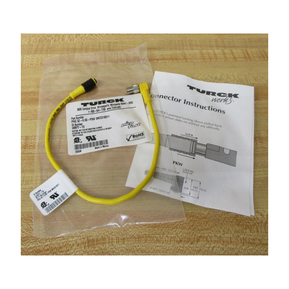 Turk PKG 32-0.33-PSW 3MCS10011 Connector Cable U0977-73