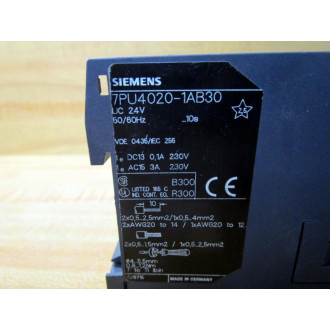 Siemens 7PU4020-1AB30 Time Delay Relay 7PU40201AB30 - Used