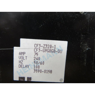Heinemann CF3-Z320-1 75A Circuit Breaker CF3-G9G8G8-DU Heinemann CF3-Z320-1 75A Circuit Breaker CF3-G9G8G8-DU