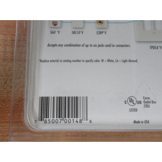 Pass & Seymour TPDC6-WV 6-Outlet Plate TPDC6WV (Pack of 9) Pass & Seymour TPDC6-WV 6-Outlet Plate TPDC6WV (Pack of 9)