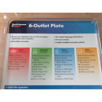 Pass & Seymour TPDC6-WV 6-Outlet Plate TPDC6WV (Pack of 9) Pass & Seymour TPDC6-WV 6-Outlet Plate TPDC6WV (Pack of 9)