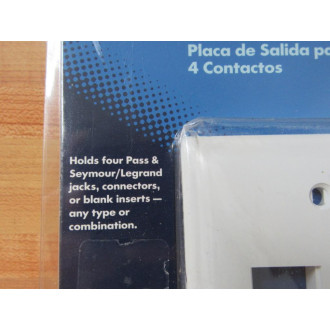 Pass & Seymour TPDC4-WV 4-Outlet Plate TPDC4WV (Pack of 10) Pass & Seymour TPDC4-WV 4-Outlet Plate TPDC4WV (Pack of 10)