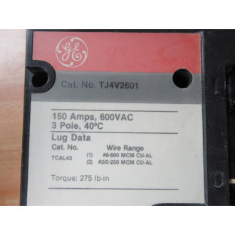 General Electric TJ4V2601 150A Circuit Breaker - Used