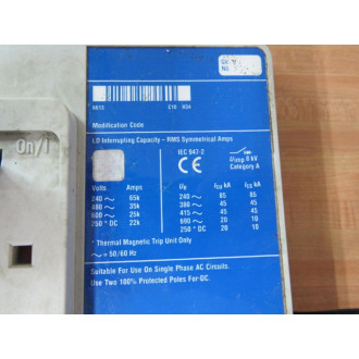 Cutler Hammer 6633C81G03 600A Circuit Breaker LD3600F - Used