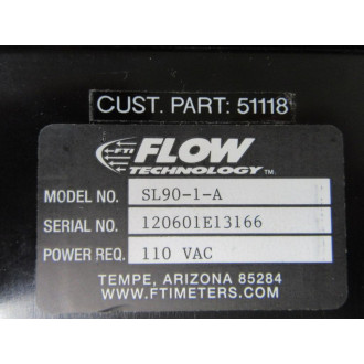 Flow Technology SL90-1-A SL9000 Flow Control 51118 - Used