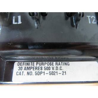 Joslyn Clark 5DP1-5021-21 DC Drive Contactor 5DP1502121 - Used