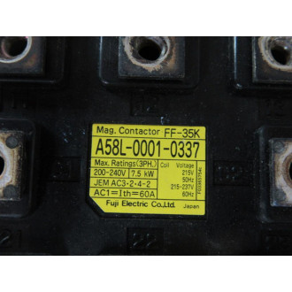 Fuji Electric A58L-0001-0337 Magnetic Contactor A58L00010337 - Used