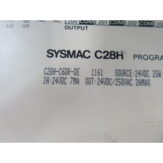 Omron C28H-C60R-DE Programmable Controller C28HC60RDE - New No Box