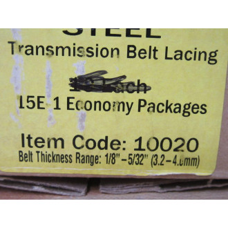 Alligator 10020 15E Transmission Belt Lacing 15E-1 (Pack of 9) Alligator 10020 15E Transmission Belt Lacing 15E-1 (Pack of 9)