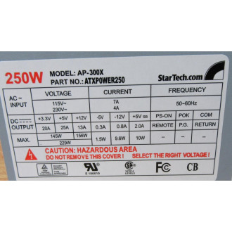 Star Tech ATXPOWER250 Power Supply