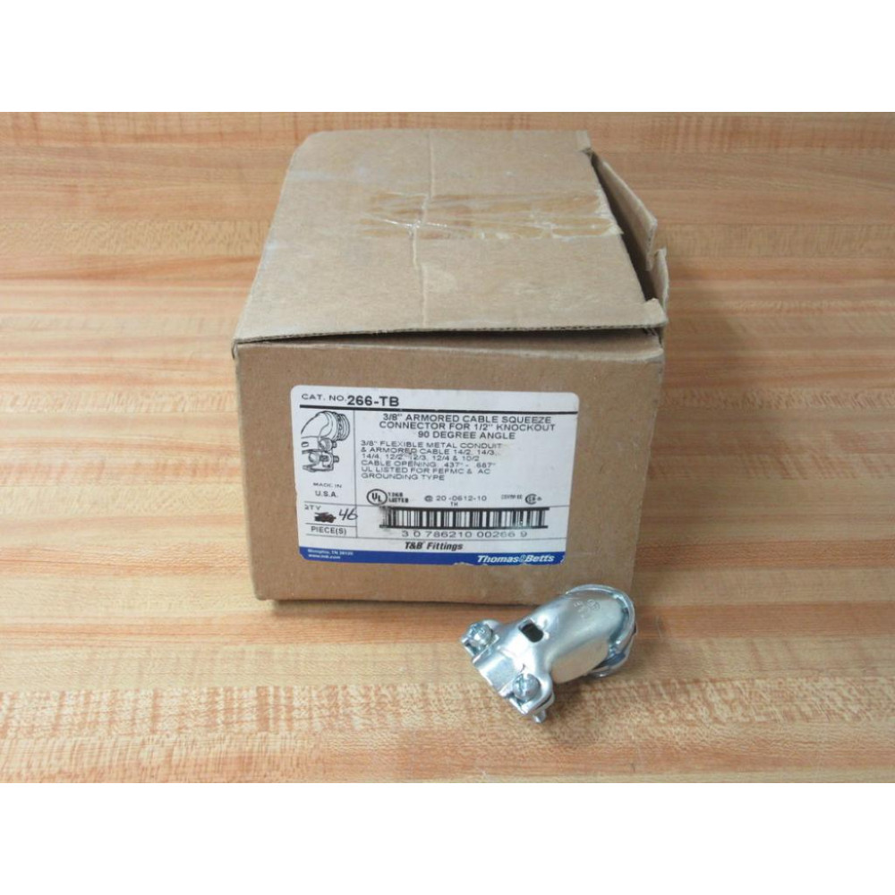 Thomas & Betts 266-TB 38" Armored Cable Squeeze 266TB (Pack of 46) Thomas & Betts 266-TB 38" Armored Cable Squeeze 266TB (Pack of 46)