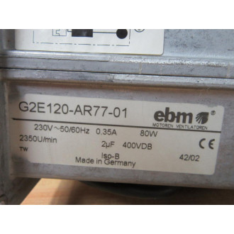 EBM G2E120-AR77-01 Blower G2E120AR7701 - Used EBM G2E120-AR77-01 Blower G2E120AR7701 - Used